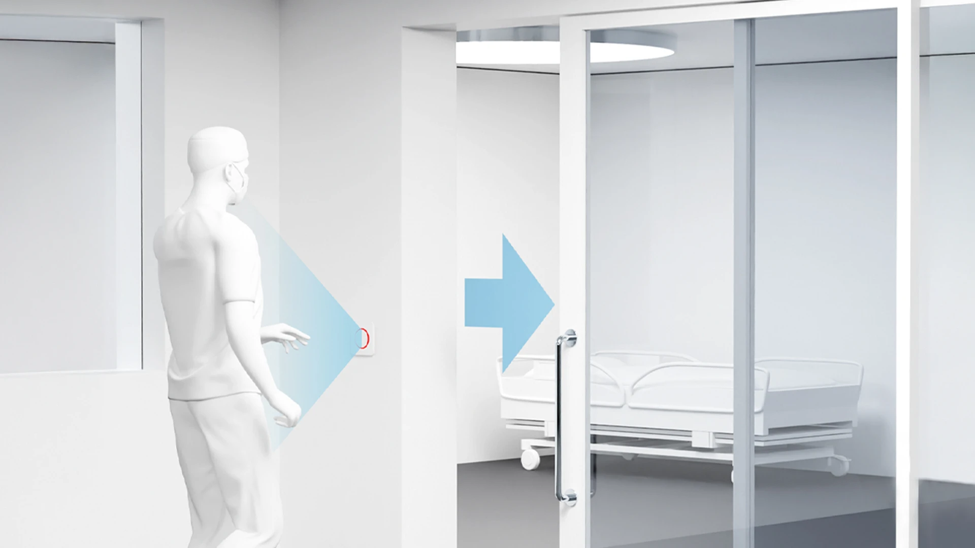 CleanSwitch für eine kontaktlose und hygienische Öffnung von automatischen Türen